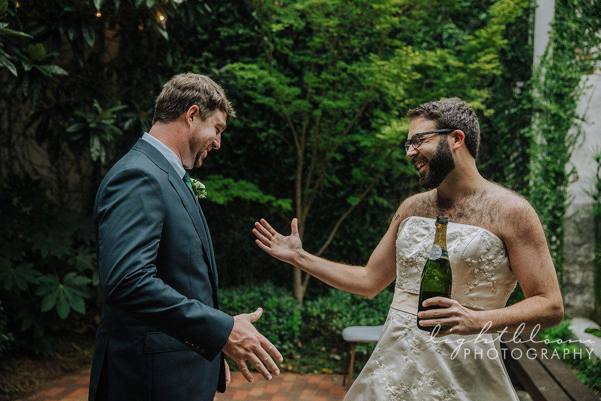 First Look Fake Out Wedding Photography