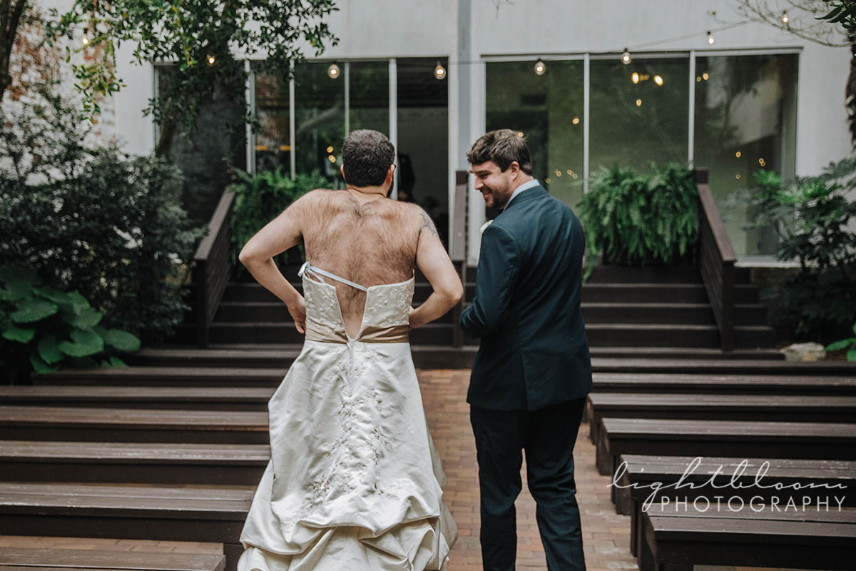 First Look Fake Out Wedding Photography
